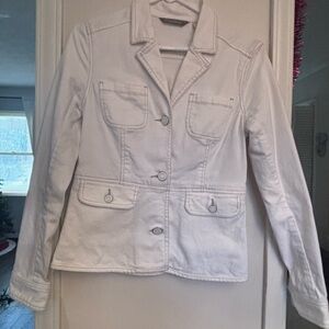 Tommy Bahama Women's Cream Blazer with Button Detail